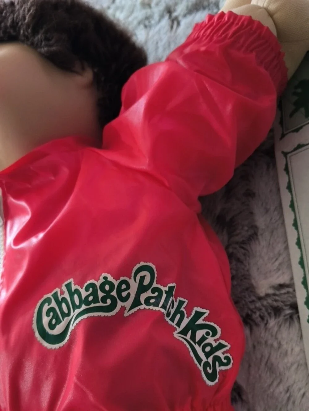 Cabbage Patch Doll 1982 in Vintage Red Jacket / Jeans Boy - Has Tags And Papers